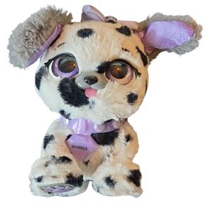 Adorable Plush Dalmatian with Purple Accents
